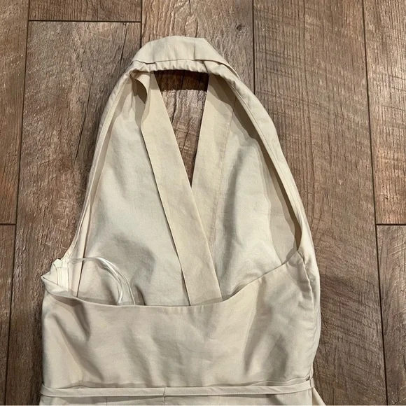 Zara Cream Backless Halter Maxi Dress - Picture 4 of 9